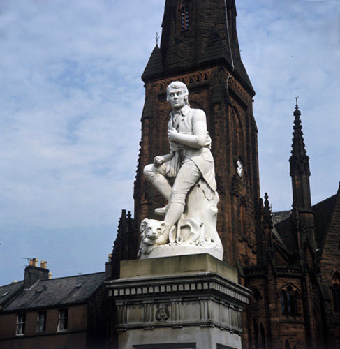 Scotland, Dumfries, Statue of Robbie Burns